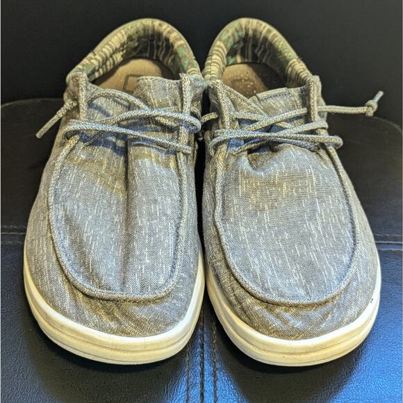 Hey Dude Paul Chambray Grey Slip On Lightweight Comfort Shoes Size 8 main image 5